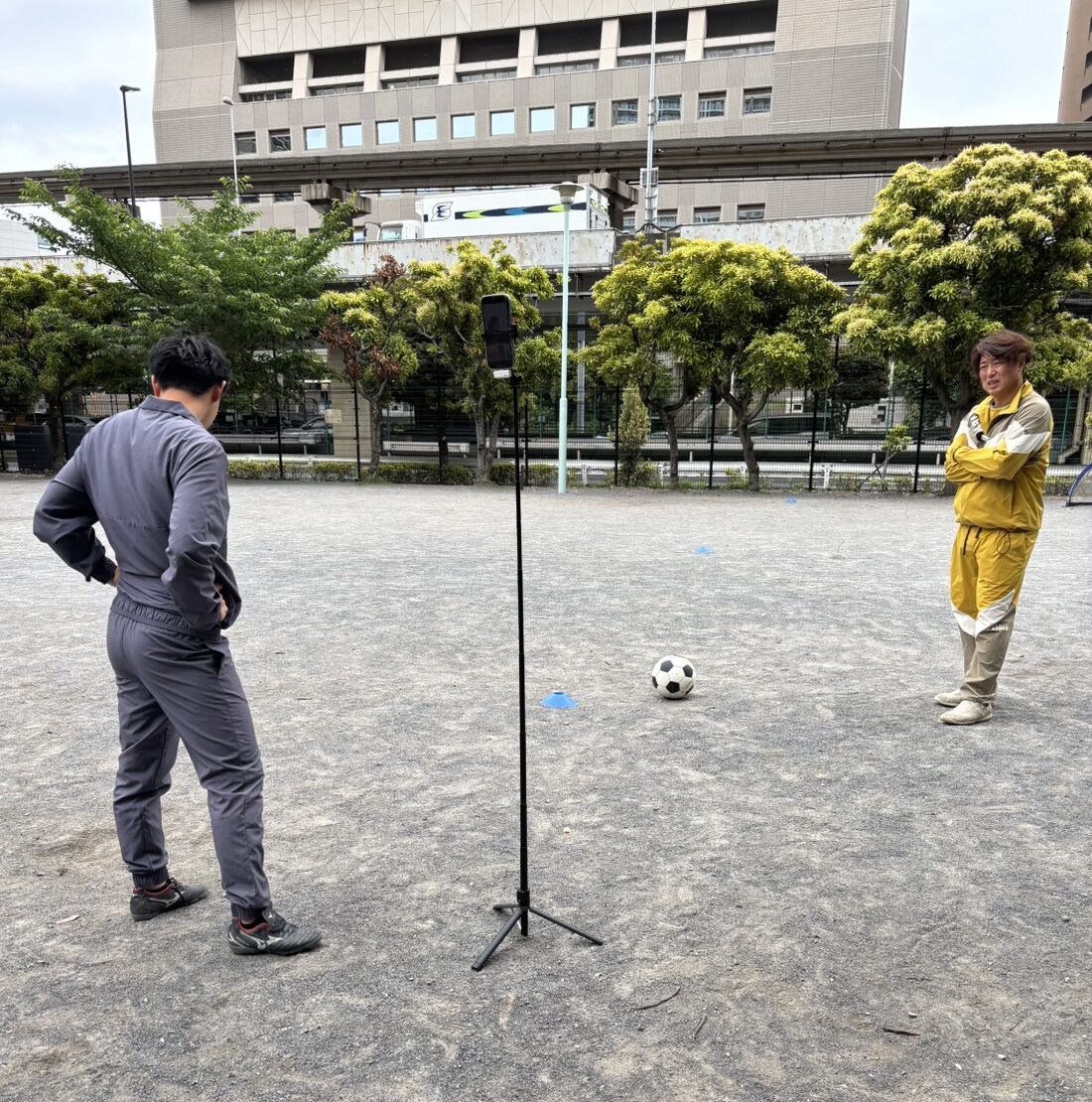 「サッカー家庭教師の撮影の裏側」